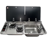 2 Burner Stove with sink 77 Cm مغسلة وطباخ