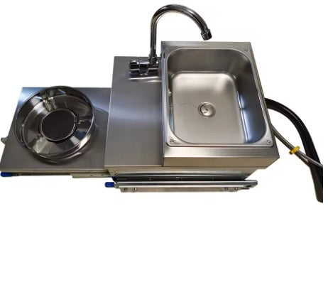Rv stainless Steel Sink and Stove مطبخ خارجي