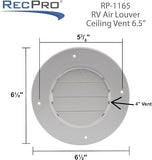 RV Air Louver Ceiling Vent 6.5 فتحات التكيف