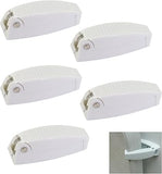 Door Latch White 5 pcs مثبة باب المخزن