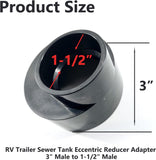 3 Inch to 1.5 Inch Sewer Hose Fitting Adapter متحويلة