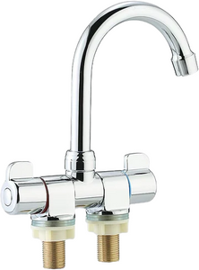 RV FAUCET ROTATING TWO HANDEL