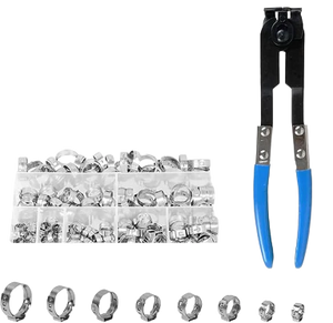 Single Ear Hose Clamps Set and  Plier مجموعة مشابك الخرطوم مع كماشة
