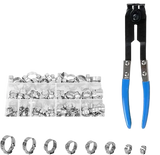 Single Ear Hose Clamps Set and  Plier مجموعة مشابك الخرطوم مع كماشة