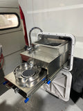 Rv stainless Steel Sink and Stove مطبخ خارجي