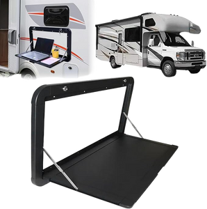 Foldable Tables with Light black with lock طاولة