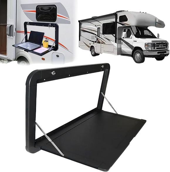 Foldable Tables with Light black with lock طاولة