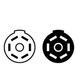 US 7 pins plug set فيشة وصلة الاشارات