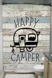 Happy Campers Bathroom Rugs Sets 4 with Shower Curtain طقم دورة الماء