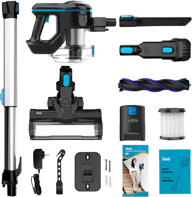 INSE Cordless Vacuum Cleaner 6 in 1 Stick N5 Blue مكنسة