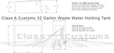 121 litter RV Waste Water Holding Tank