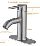 Brushed Nickel Bathroom Sink Faucet