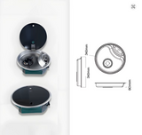 RV Round Gas Stove One Burner With Glass Cover