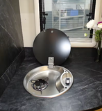 RV Round Gas Stove One Burner With Glass Cover