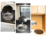 RV Round Gas Stove One Burner With Glass Cover