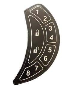 Number sticker for motor home Lock   ملصق رقم لقفل RV بدون مفتاح