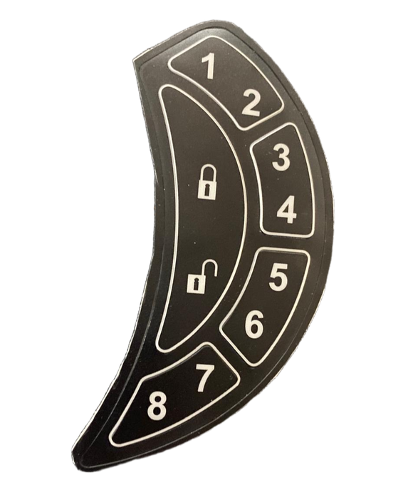 Number sticker for motor home Lock   ملصق رقم لقفل RV بدون مفتاح