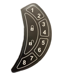 Number sticker for motor home Lock   ملصق رقم لقفل RV بدون مفتاح