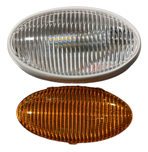 Led Oval Clear & Amber ليت خارجي