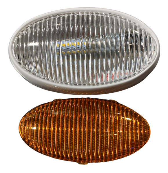 Led Oval Clear & Amber ليت خارجي