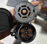 7 pin USA to 7 pin European Trailer  Center 3 maleوصلة كرفان اوربي