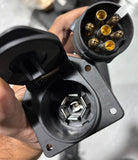 European 7-Pin  Connector to American 7-Way MID 3 female 4 male