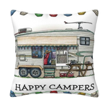 Happy Campers  PILLOW CASE 2 Pcsغطاء وسادة