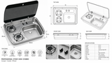 1 Burner Stove with sink مغسلة مع طباخ