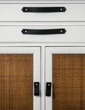 Leather Drawer Pulls Black 1 pic مسكات الادراج