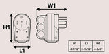 50A Power Cord Male Socket Plug مدخل كهرباء