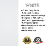 Awning Fabric Solid White 19' Fabric 18'2" طربال مظلة