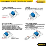 DC 12V 1CH RF Relay Wireless Remote Control
