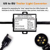 US Vehicle 4-Way Flat To European Trailer 7-Way وصلة كرفان اوربي