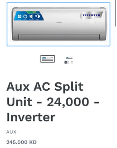 AUX AC Split Unit 24,000  Inverter